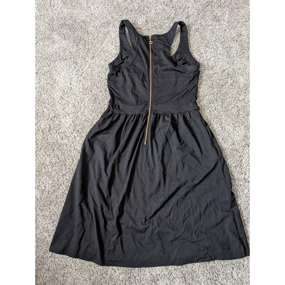 Cynthia Rowley Black Racerback Fit and Flare Dress Gold Back Zipper Mens Small - Picture 2 of 4